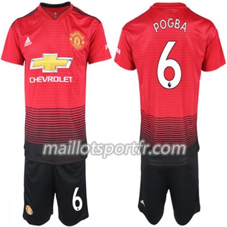 Maillot de Foot Manchester United Paul Pogba 6 Enfant Domicile 2018/19